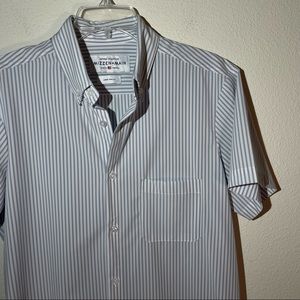 COPY - Mizzen Main Button Down Short Sleeve Striped Stretch Shirt